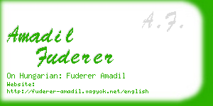 amadil fuderer business card